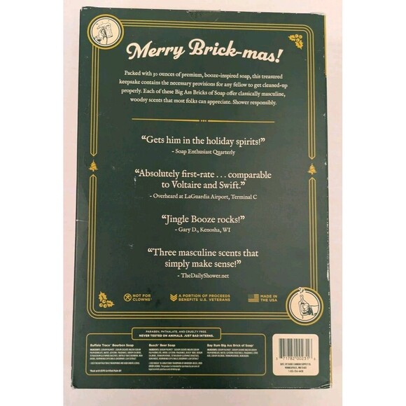 DUKE CANNON JINGLE BOOZE 3-Bar Soap Set NEW 30oz Bourbon Beer Bay Rum Gift - Picture 6 of 6